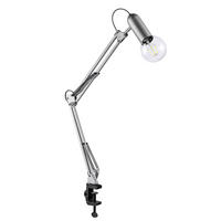 TISCHLEUCHTE Klemmleuchte Silber verstellbar - Silberfarben, Metall (82/71/76cm)