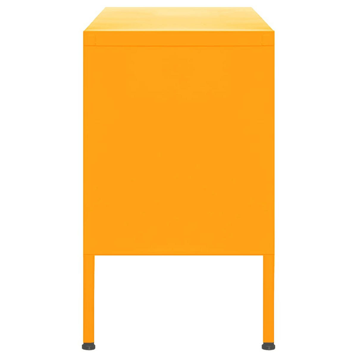 LOWBOARD mit 2 Türen, 105/35/50 cm, aus Stahl, in Senfgelb - Gelb, Metall (105/50/35cm) - vidaXL