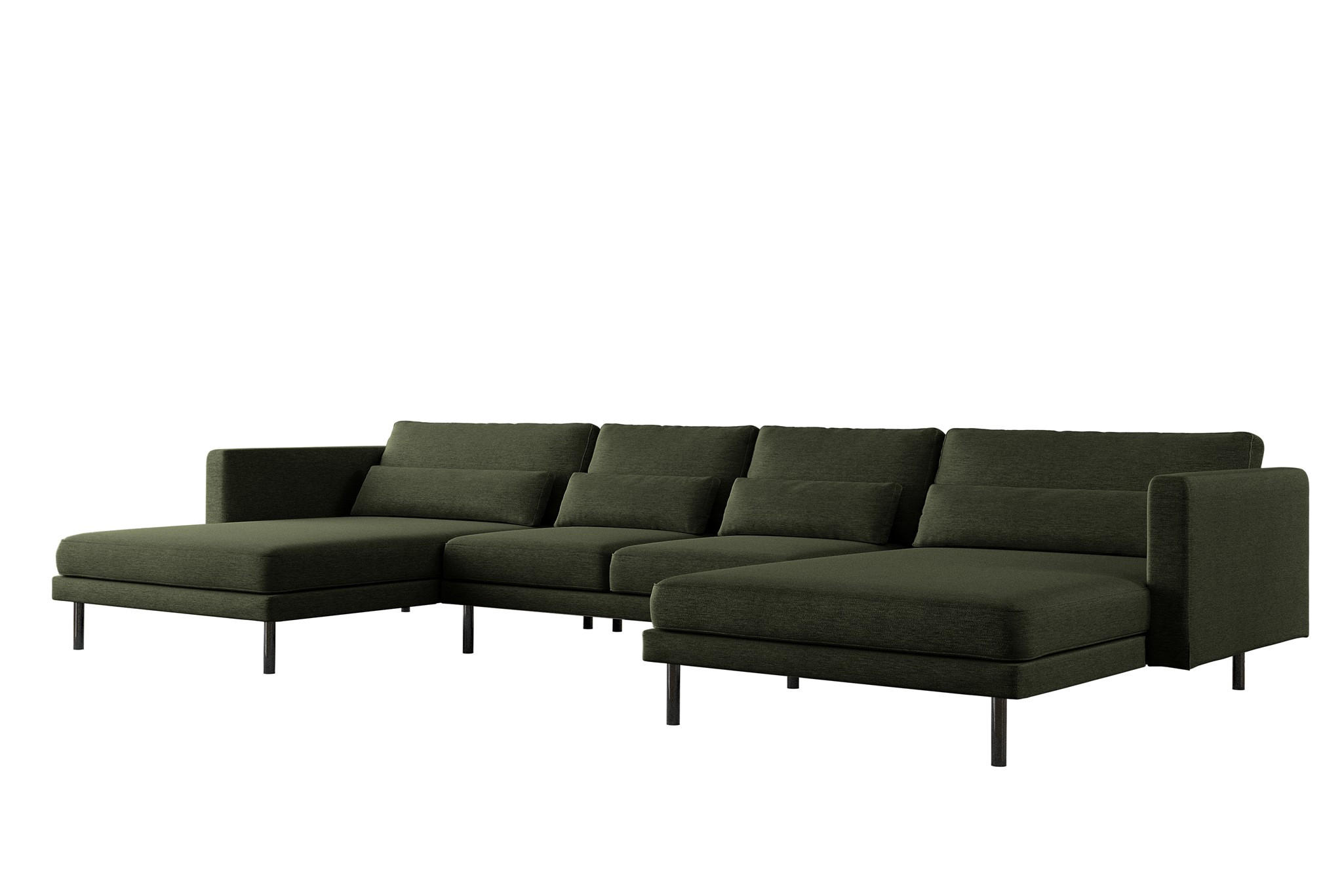 WOHNLANDSCHAFT Agada In Verita - Grün, Holzwerkstoff/Textil (391/83/174cm) - Fun Möbel
