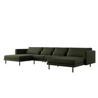 WOHNLANDSCHAFT Agada In Verita - Grün, Holzwerkstoff/Textil (391/83/174cm) - Fun Möbel
