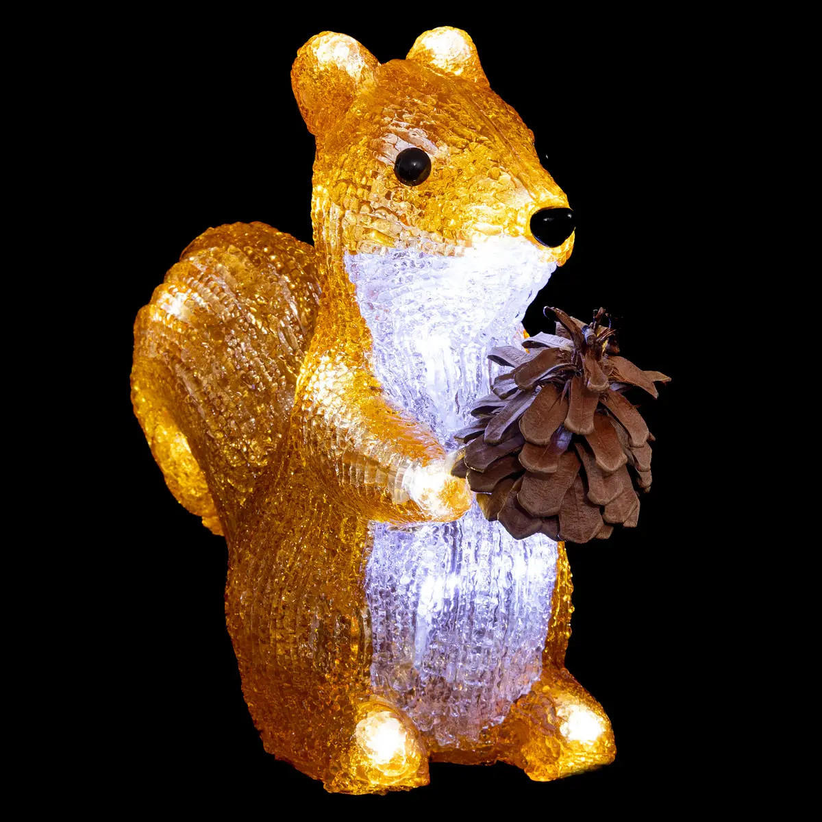 EICHHÖRNCHEN Außenakryldekoration 19,2/9/20 cm - Multicolor, Kunststoff (9/20/19.2cm) - Fééric Lights and Christmas