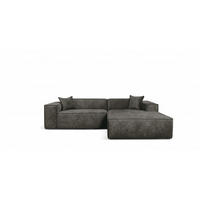 ECKSOFA Carlota - Dunkelgrau, Holzwerkstoff/Textil (270/192cm) - Fun Möbel