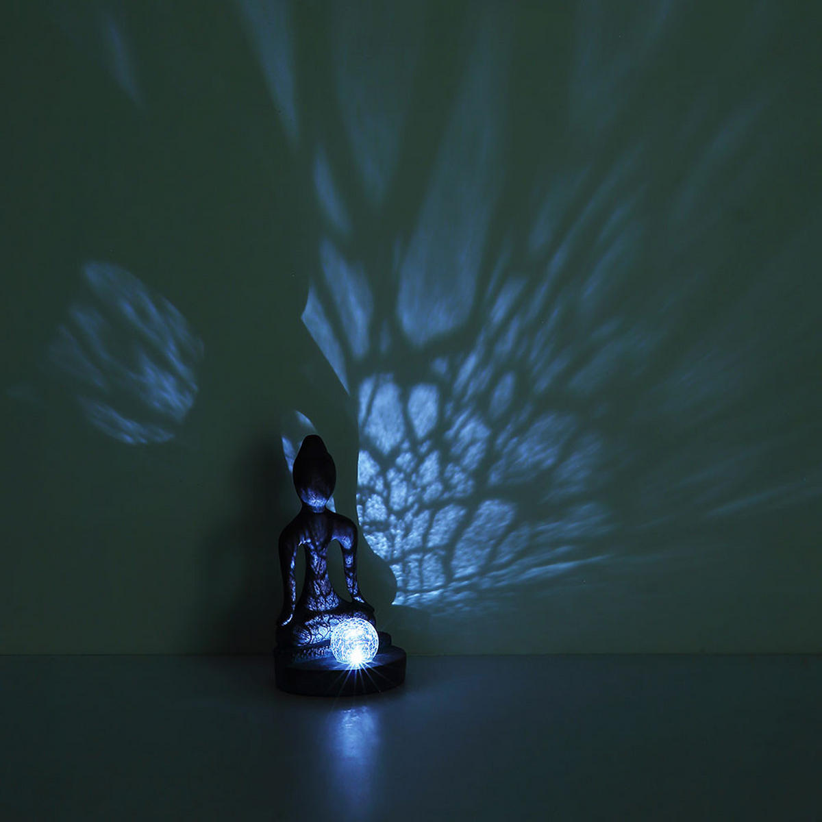 LED AUSSENLEUCHTE Buddha Bronze - Bronzefarben, Glas (17.5/15/30cm) - Globo Lighting