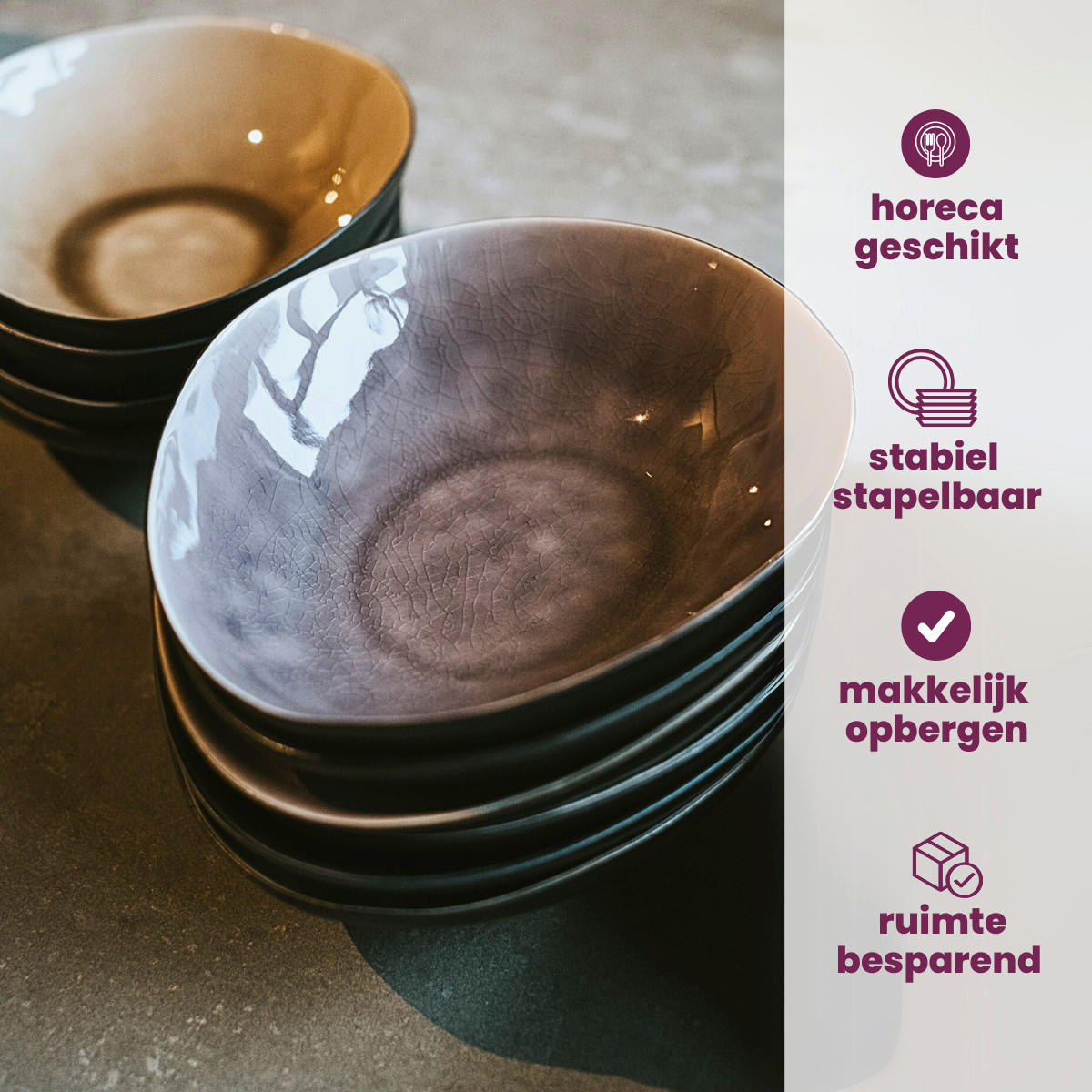 TIEFER TELLER Tiefe Teller Streetfood 19.5 x 16 x 5 cm - 10 Stück - Multicolor, Keramik (20/17/5cm) - Cosy & Trendy