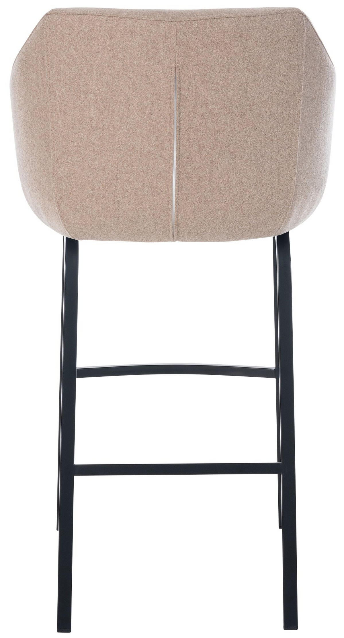 BARHOCKER Filz taupe - Taupe/Schwarz, Textil/Metall (58/108/56cm) - CLP