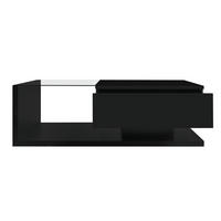 COUCHTISCH Schwarz LED-Beleuchtung 105/55/32,5 cm - Schwarz, Holzwerkstoff (55/105/32.5cm) - PANGIVO
