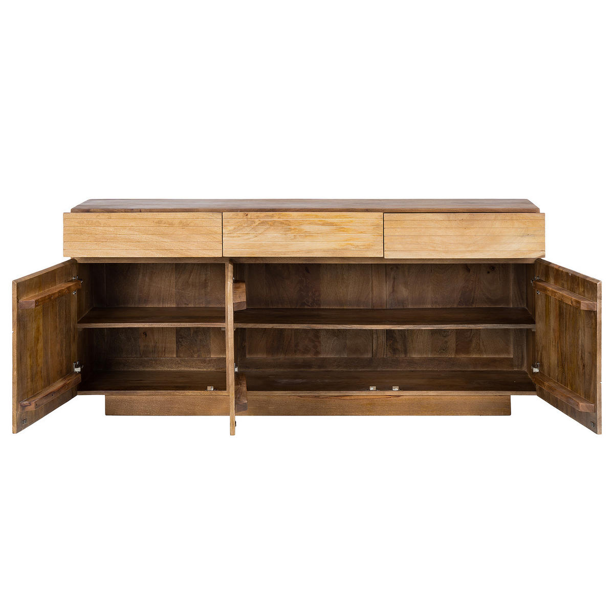MASSIVES SIDEBOARD mit 3 Türen - Mango - Naturfarben, Holz (170/77/40cm) - home24