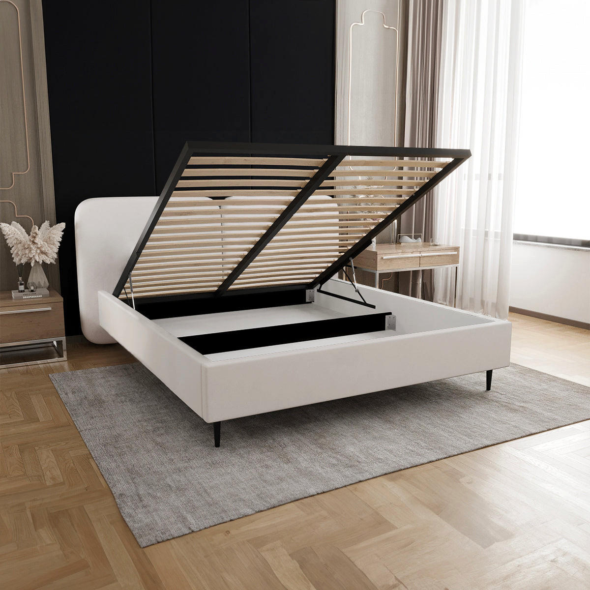 BOXSPRING KREVET 160/200 Luz Bijeli - bijela, drvo (160/200cm) - Petits-meubles