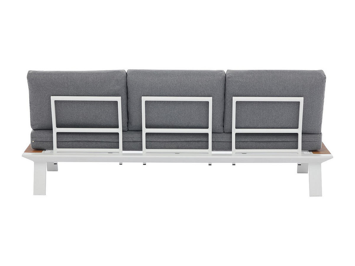 GARTENSITZGRUPPE im Set - 5 -Sitzer - Aluminium - naturfarben hell - MALLY - Naturfarben, Metall - Vente-Unique