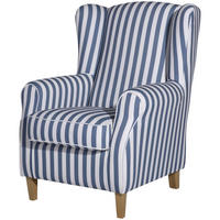 OHRENBACKENSESSEL Karlen Flachgewebe blau - Blau, Kunststoff (77/103/86cm) - 58aufmkessel