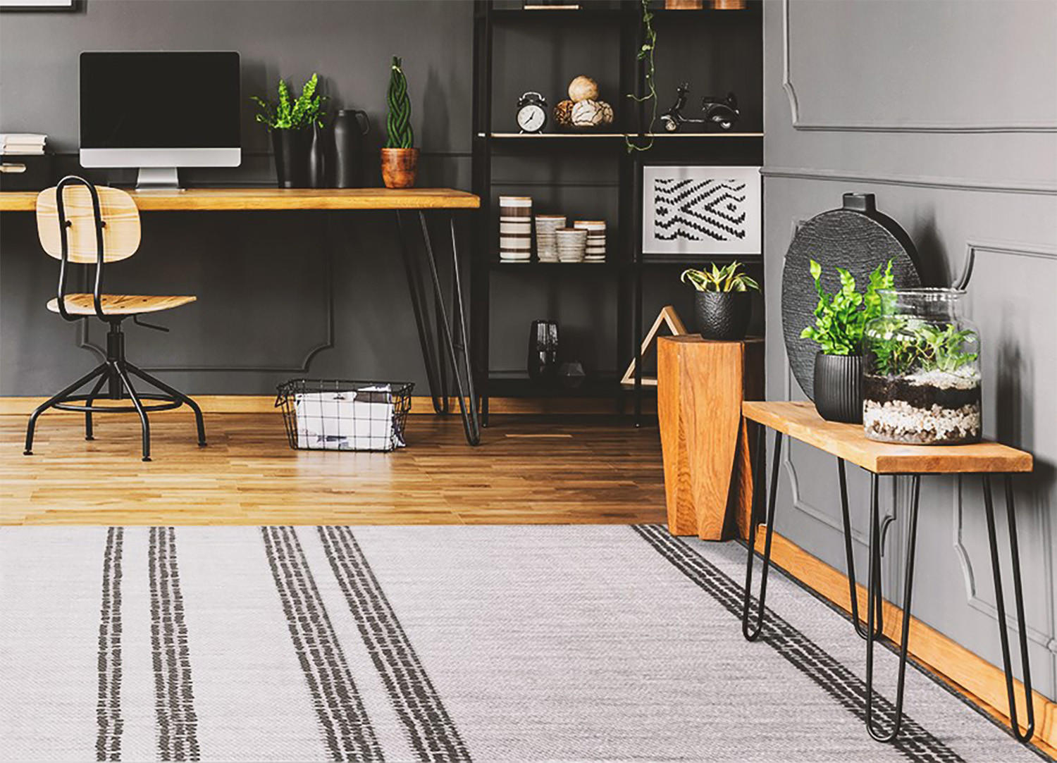 Thumbnail - ArtPrintCave Vinyl-Teppich, Grau, Kunststoff, Rechteckig, 120x1.6 cm, Teppiche & Böden, Teppiche