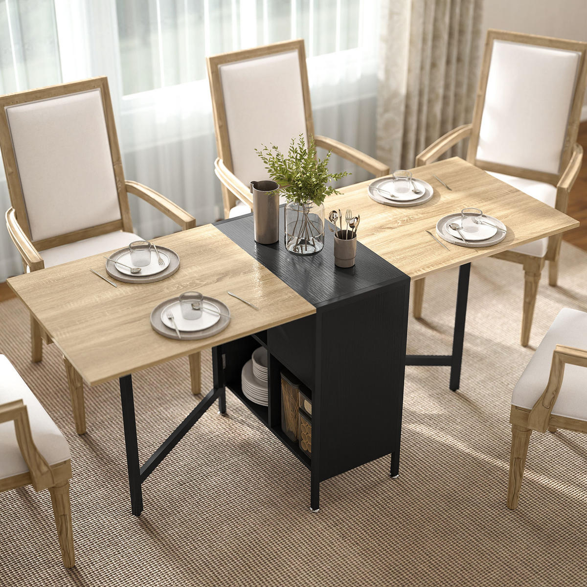 ESSTISCH Schwarz 169.0/60.0/75.0 - Schwarz, Holzwerkstoff (169/60/75cm)