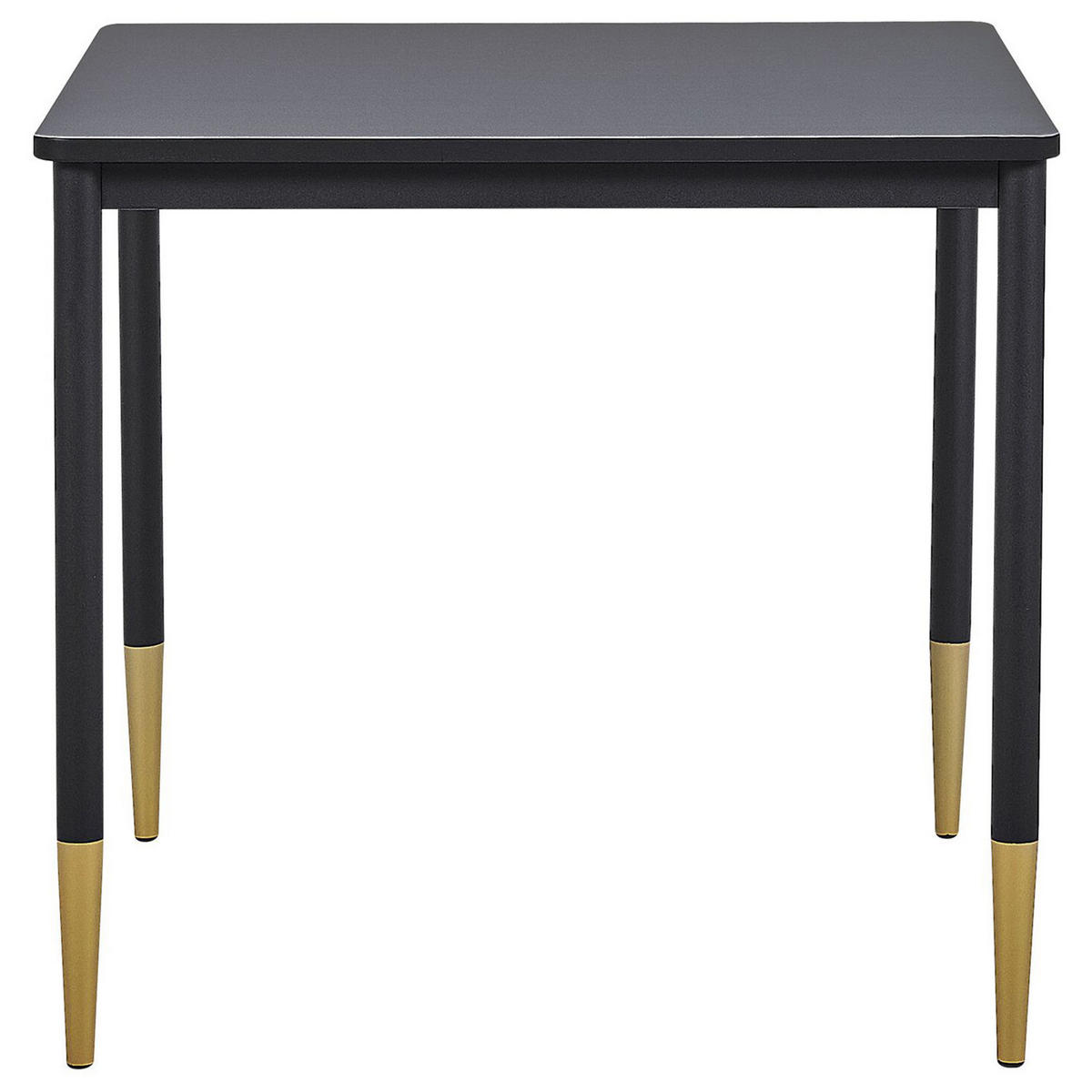 ESSTISCH 80/80/75 cm Schwarz, Goldfarben Quadratisch Shalford - Schwarz, Holzwerkstoff (80/80/75cm) - Beliani