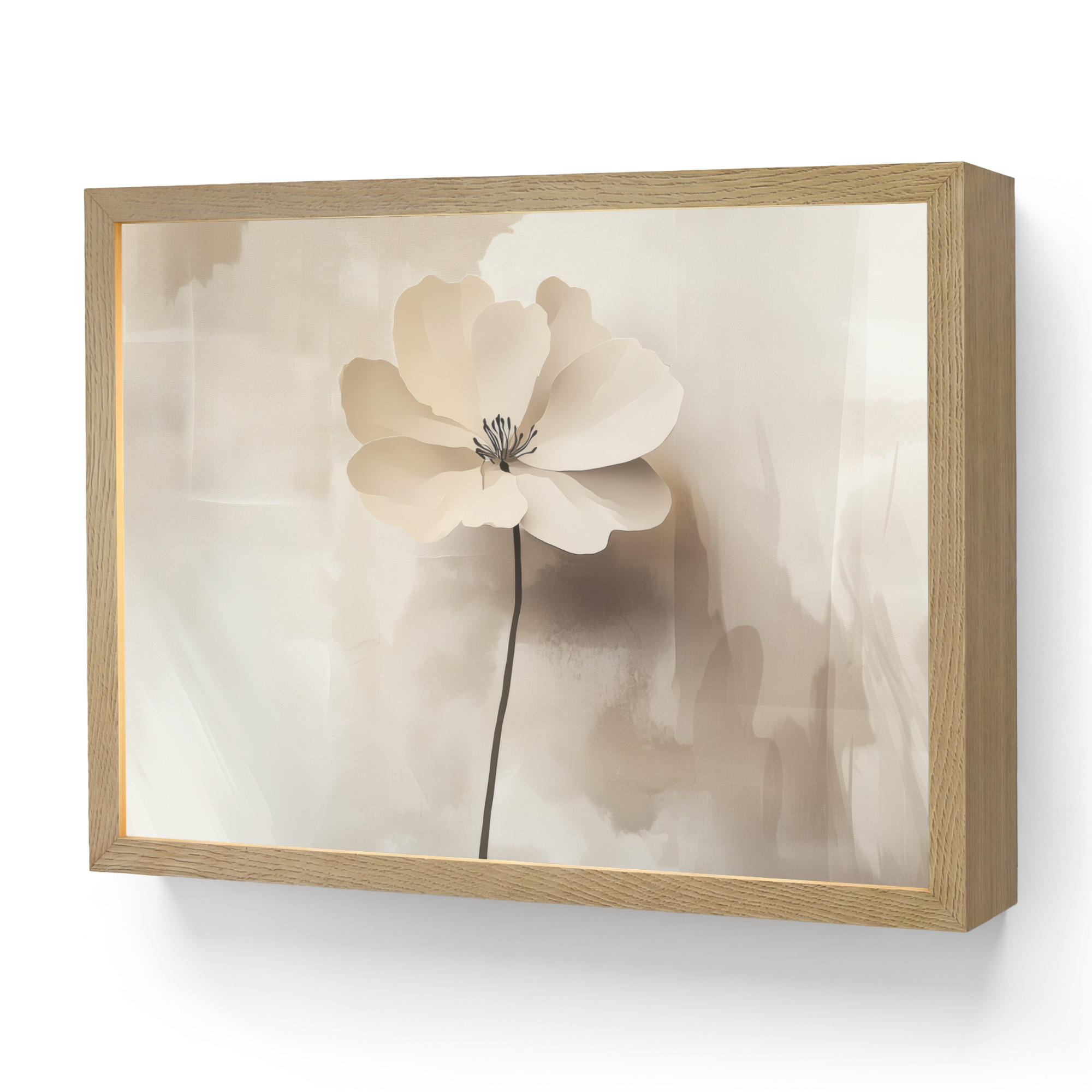 OnlyWow NÁSTĚNNÁ LAMPA S AKUMULÁTOREM Květina - béžová - barva - stín 40x30 cm