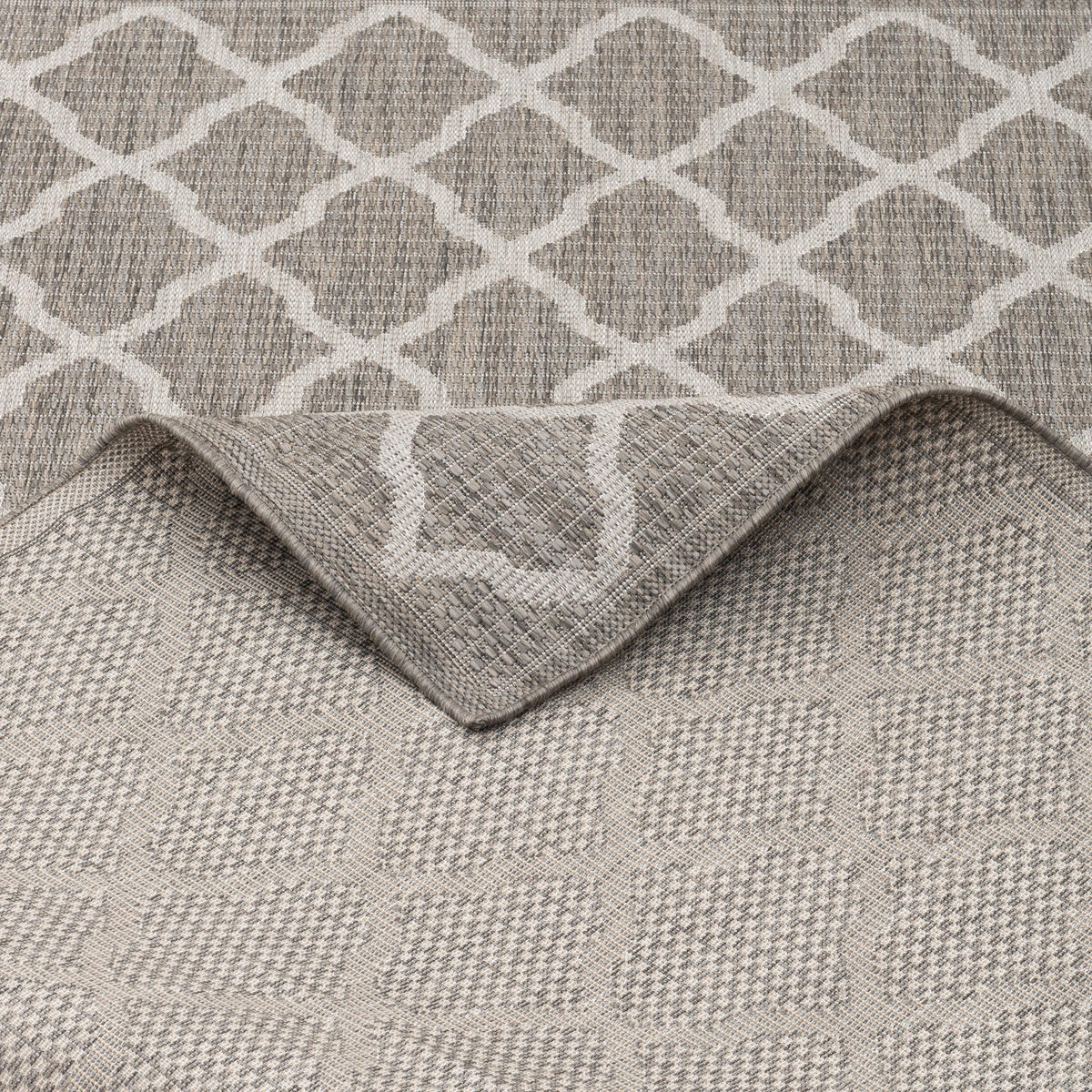 IN & OUTDOOR TEPPICH FLACHGEWEBE VALENCIA MODERN - Grau, Textil (120/170cm) - Pergamon