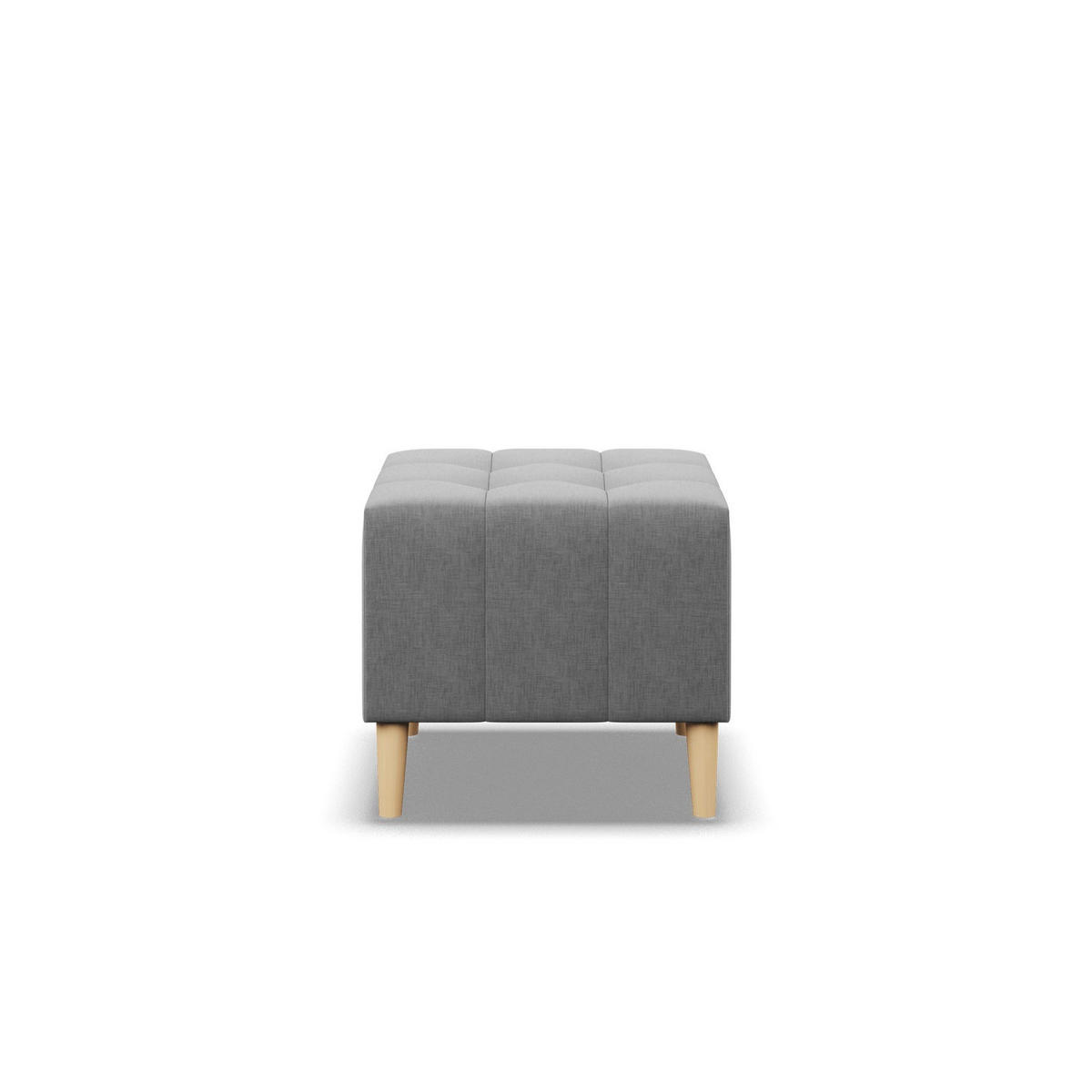 SITZPOUF 50x50 ELMA, Grau - Grau, Textil (50/40/50cm)
