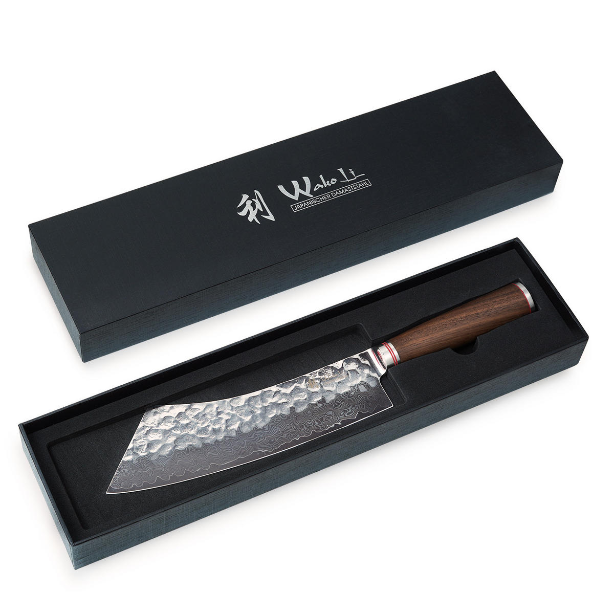 BLOCKMESSER 23,5 cm - Nussbaumfarben, Holz/Metall (37cm) - Wakoli