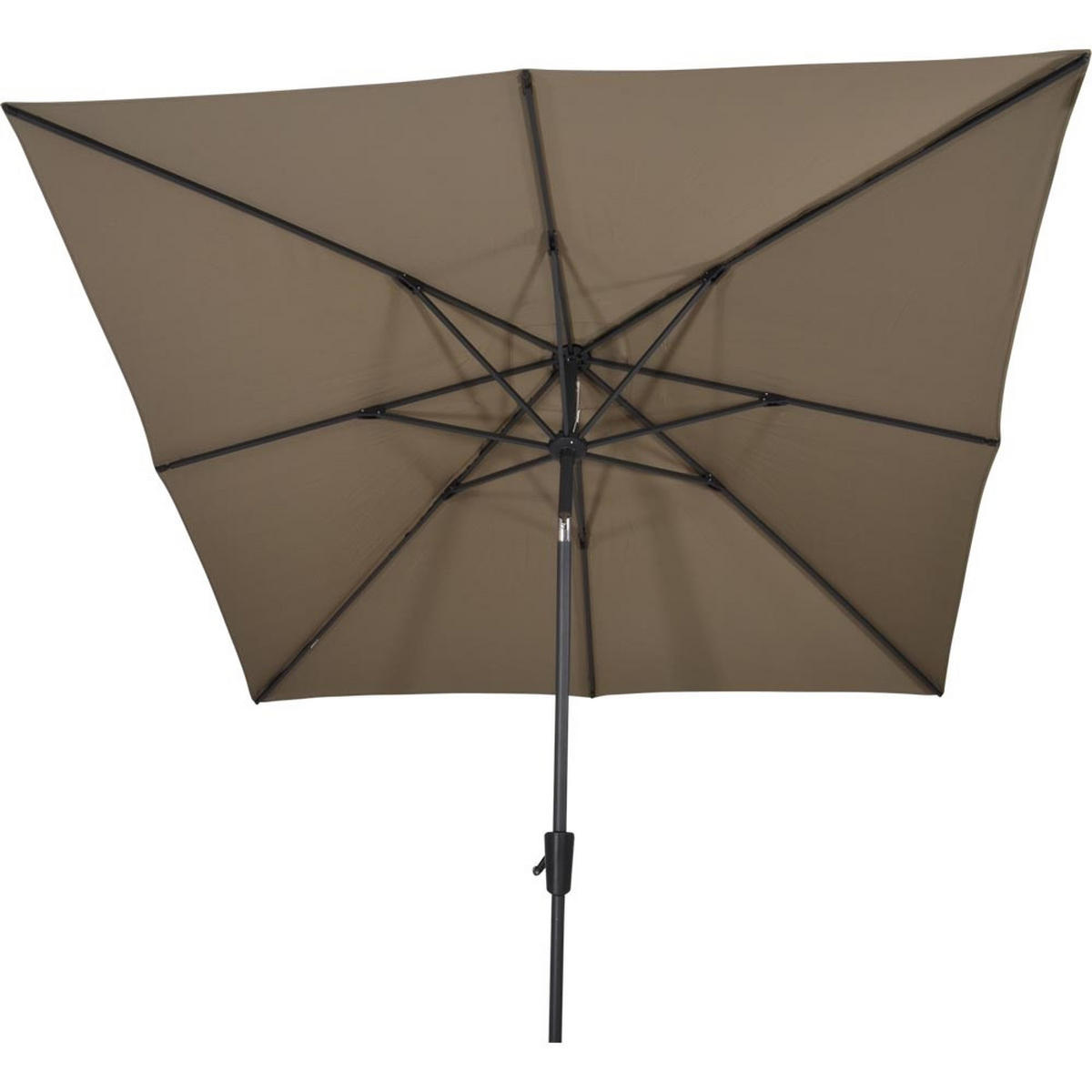 SONNENSCHIRM ZUM AUFKLAPPEN Libra - Taupe - 250/250/ cm - Taupe, Textil (250/250cm) - Lesli Living