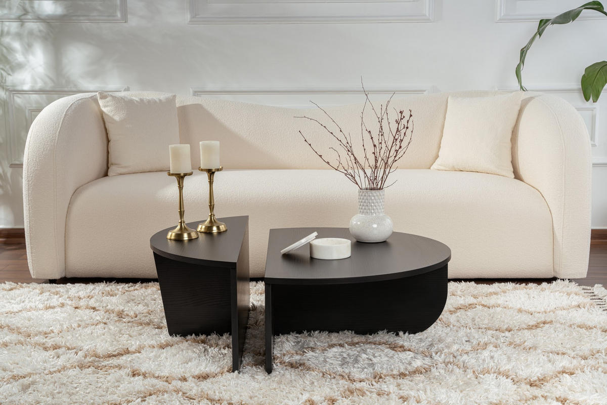 COUCHTISCH orion Schwarz - Schwarz, Holz (90/60/30cm) - Habitat Garten