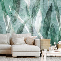 VLIESTAPETE Grün 400/280 cm - Grau/Grün, Textil (400/1cm) - KUNSTLOFT