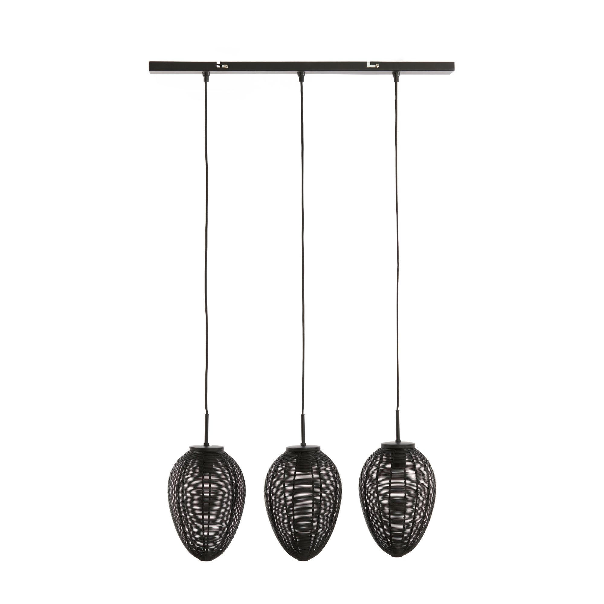HÄNGELAMPE Yaelle Schwarz Ø80/33 cm - Schwarz, Metall (80/20/33cm) - Light & Living