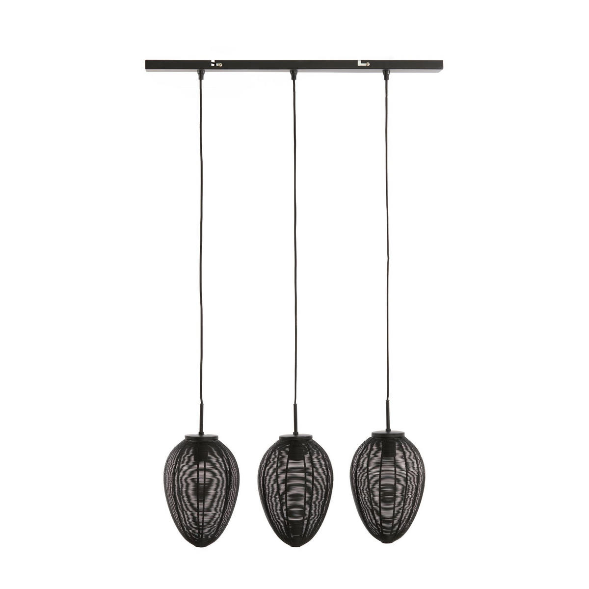 HÄNGELAMPE Yaelle Schwarz Ø80/33 cm - Schwarz, Metall (80/20/33cm) - Light & Living