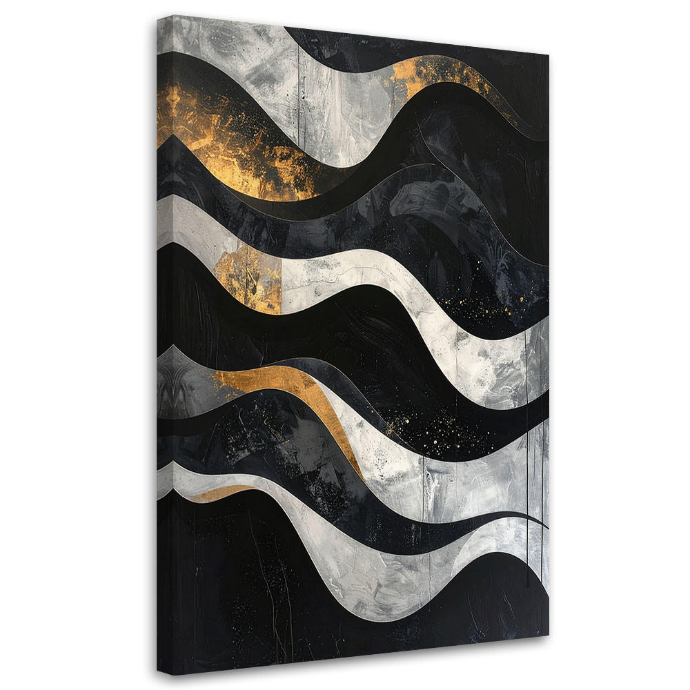 LEINWANDBILD Abstraktion 20x30cm - Schwarz, Textil (20/30cm) - Feeby