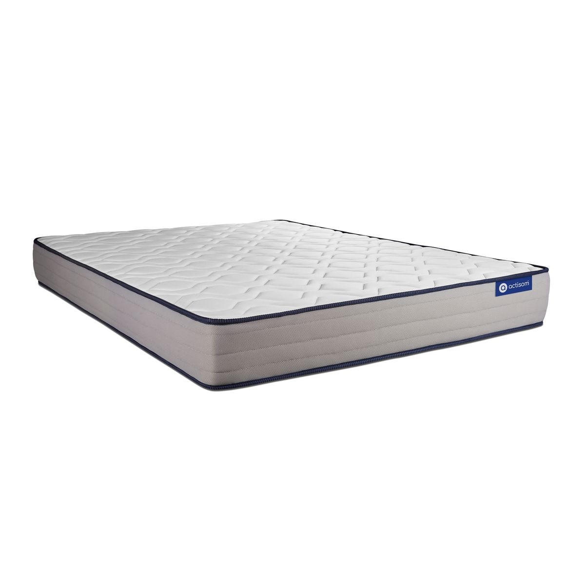 BETT Actimemo form Memory-Schaum 180 x 190 cm h3 - Kit Bettgestell Weiß - Beige/Weiß, Karton/Holz (180/190cm) - ACTISOM