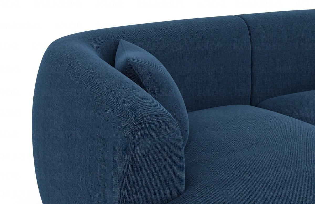 WOHNLANDSCHAFT Azura Blau Strukturstoff - Blau, Kunststoff (325/78/177cm)