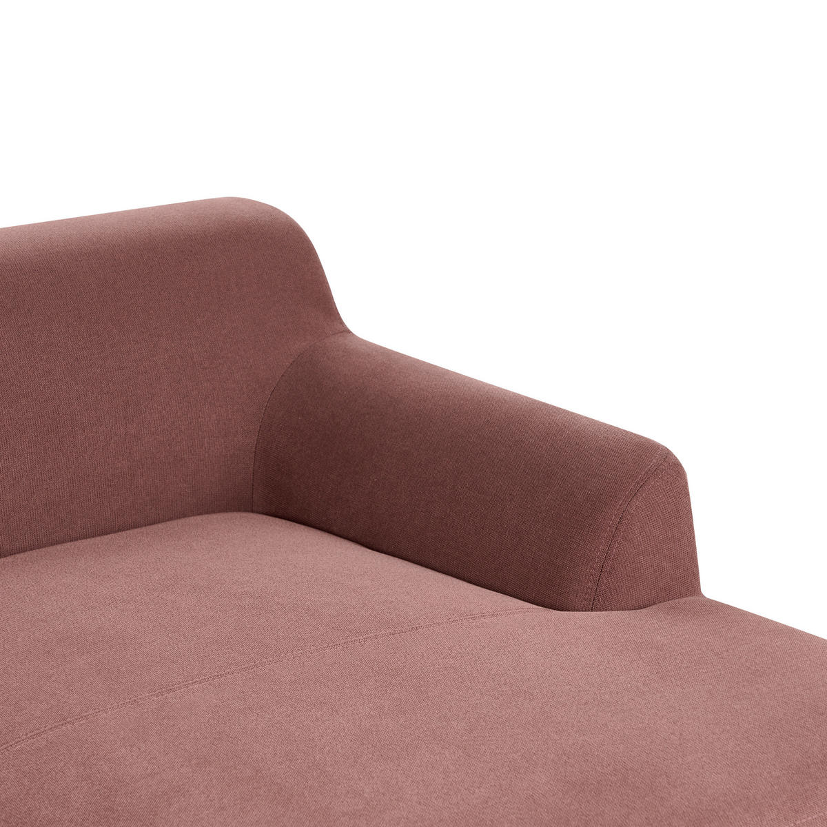 ROHOVÁ POHOVKA 3-místná Látka Burgundsky červená levostranná Sosjo - tmavě červená, textil (251/132cm) - Beliani