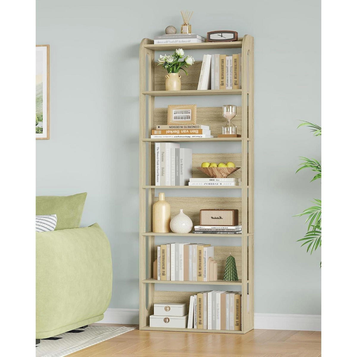 BÜCHERREGAL 7-stöckig Eichefarben 24 x 60 x 182 cm - Braun, Holzwerkstoff (60/182/24cm)