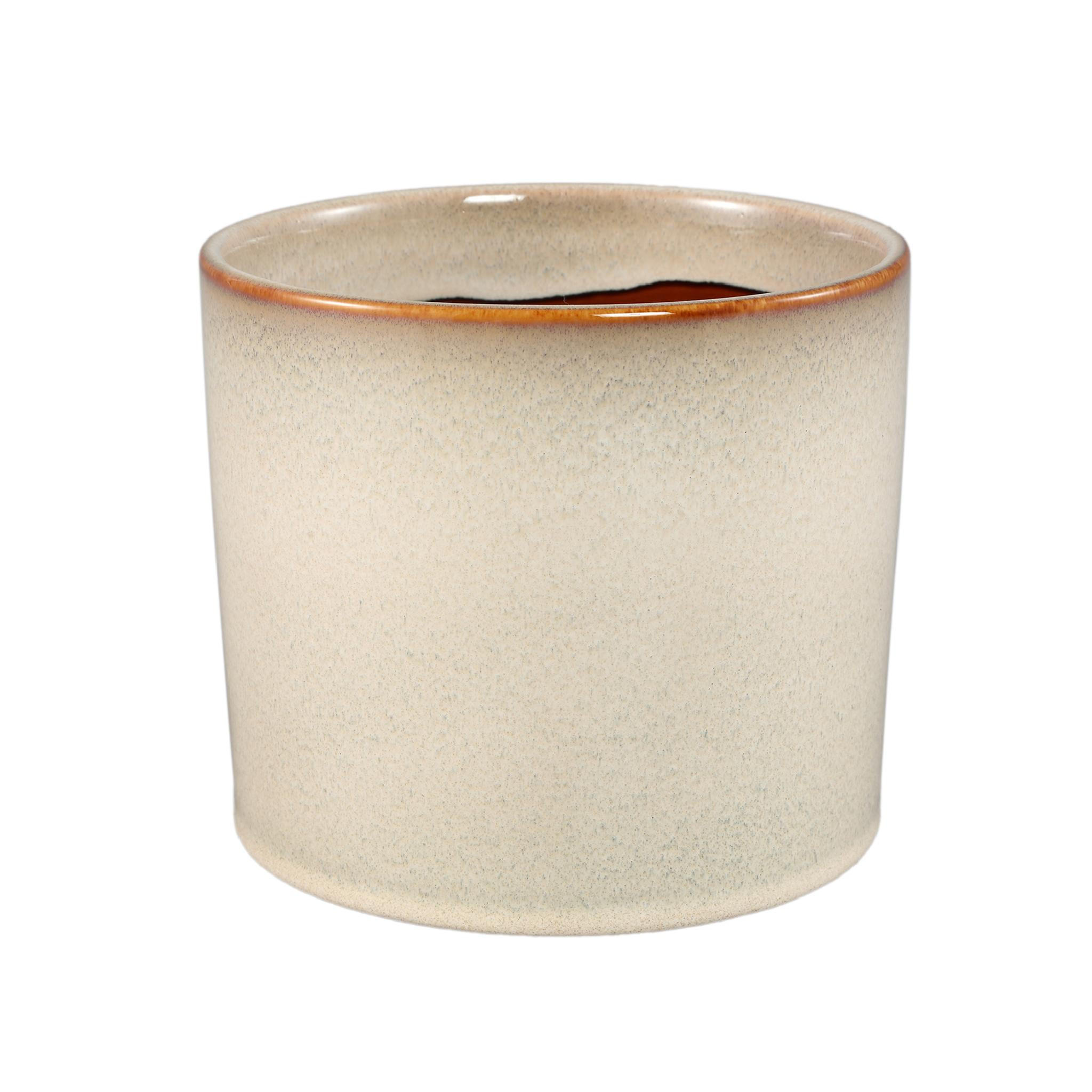 TOPF Mary Beige 17/17/15.5cm - Beige, Keramik (15.5cm) - PTMD Collection