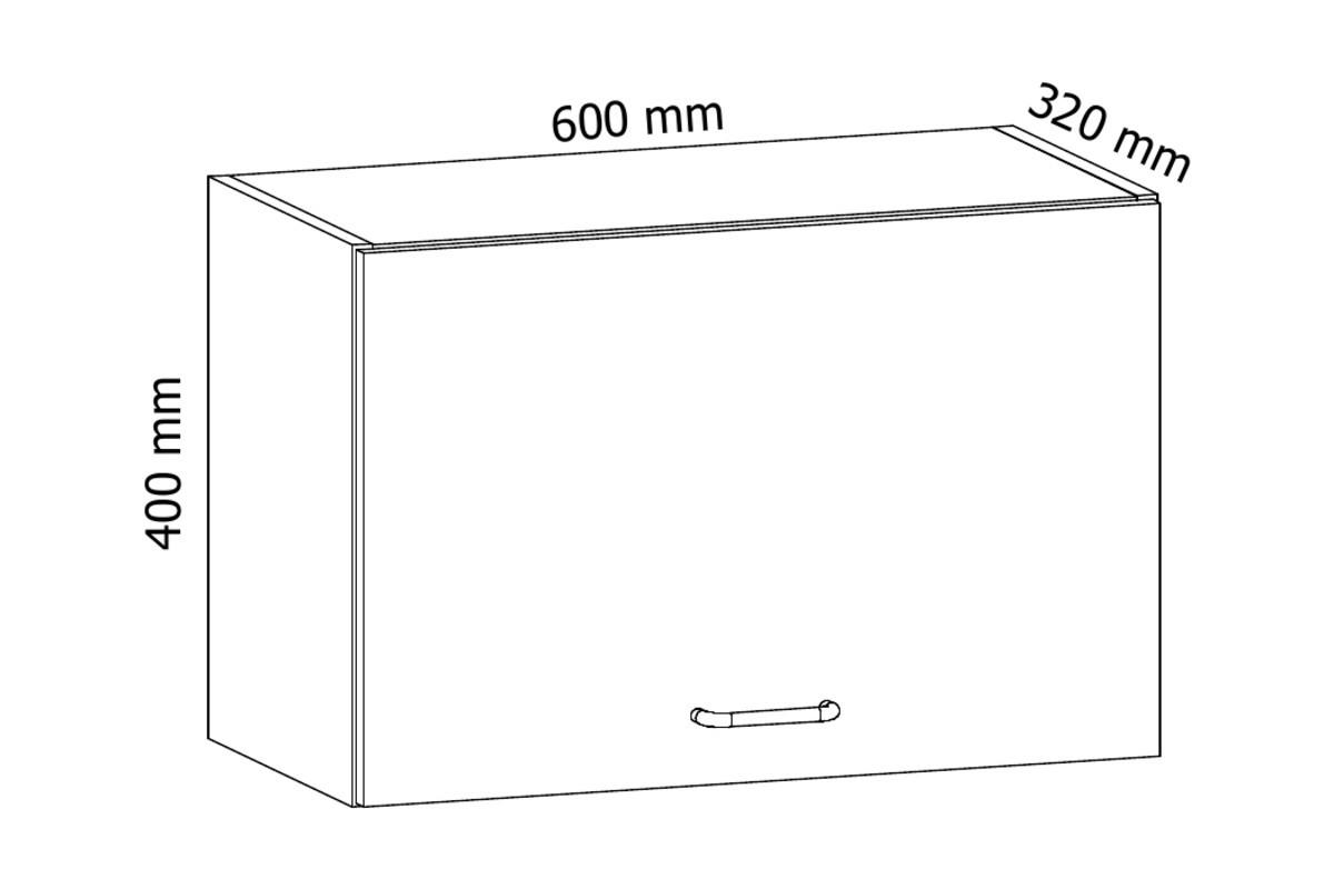 HÄNGESCHRANK G60K – Provence – Andersen Pinie - Pinienfarben, Holzwerkstoff (60/40/32cm) - ROYAL24_MARKT