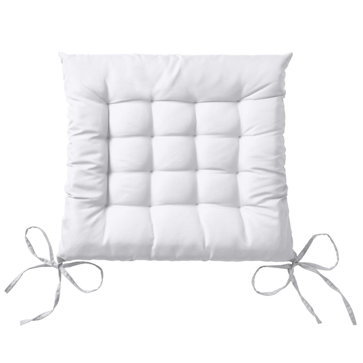 STUHLKISSEN Lea 40/40/5 cm Weiß 4tlg - Weiß, Textil (40/40cm) - Beautissu 