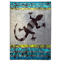 STRANDTUCH Frottee Velours Jacquard Lazare 140x180 400g/m² - Blau, Textil (140/180cm) - LE COMPTOIR DE LA PLAGE