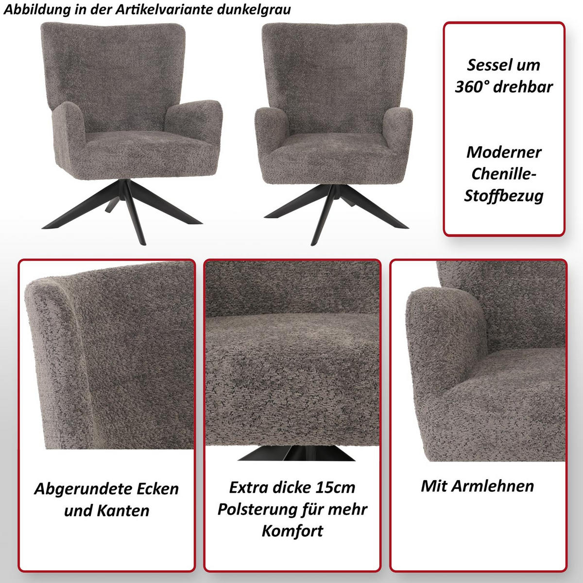 LOUNGE-SESSEL Creme - Creme, Textil (75/99/74cm) - MCW