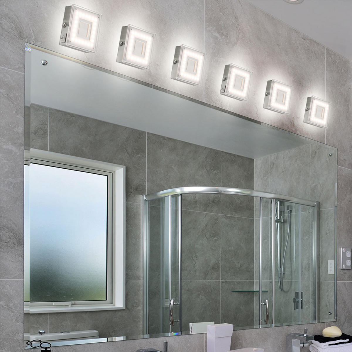 LED WANDLEUCHTE SAN FRANCISCO I Silber Metall - Silberfarben, Metall (9/3.1cm) - Globo Lighting