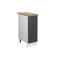 APOTHEKERSCHRANK Fame-Line Anthrazit Landhaus 30 cm, AP Eiche - Dunkelgrau/Anthrazit, Holzwerkstoff (30/82/60cm) - Vicco