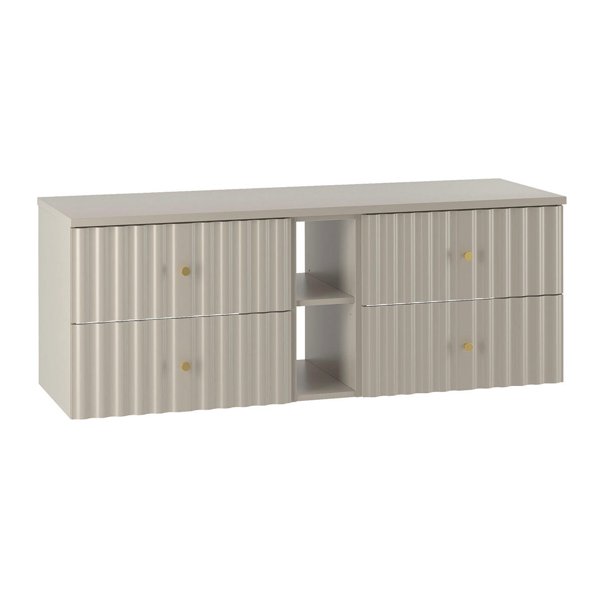 WASCHTISCHUNTERSCHRANK 140.6cm Izae Kaschmir - Beige, Holzwerkstoff (140.6/52.2/46.5cm) - Petits-meubles