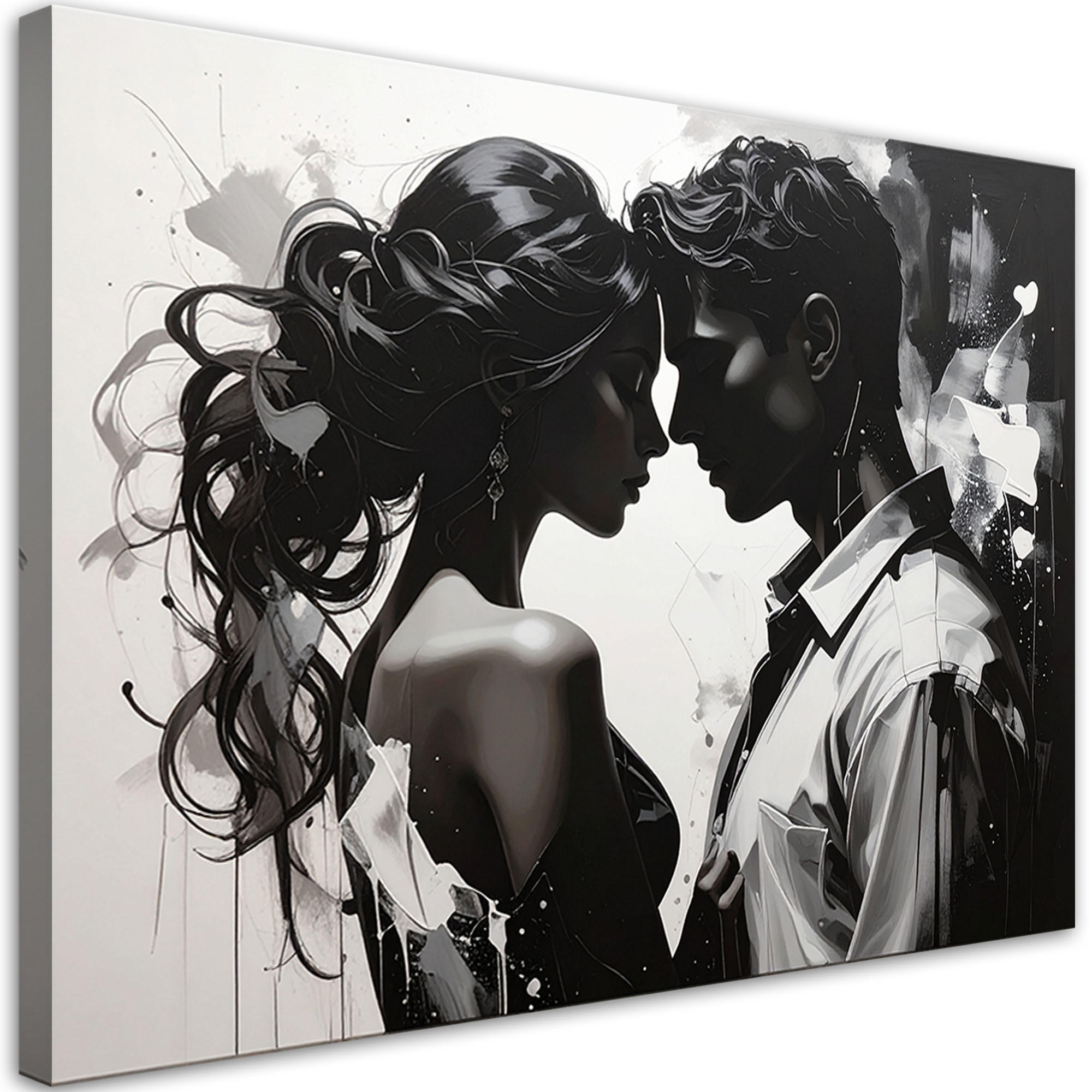 Feeby Leinwandbilder, Schwarz 90x60 cm
