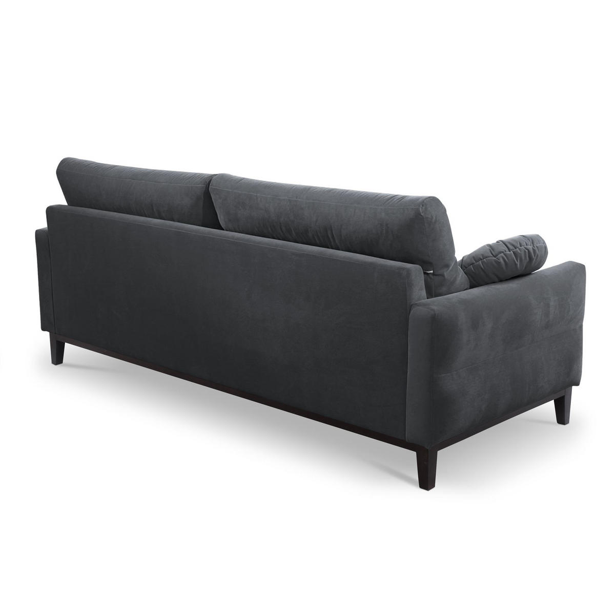 SOFA 2-SITZER Belweder, 220 cm, Dunkelgrau, Veloursstoff - Wengefarben/Dunkelgrau, Holz/Textil (218/95/94cm) - Beautysofa