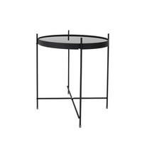 BEISTELLTISCH Cupid Rund 43 cm Schwarz - Schwarz, Glas (43/43/45cm) - Zuiver