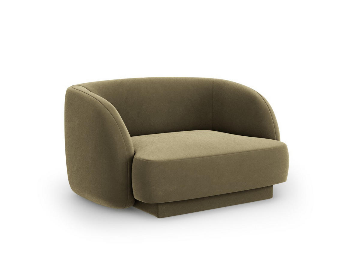 SESSEL Miley aus Samt grün - Grün, Textil (90/70/103cm) - Micadoni