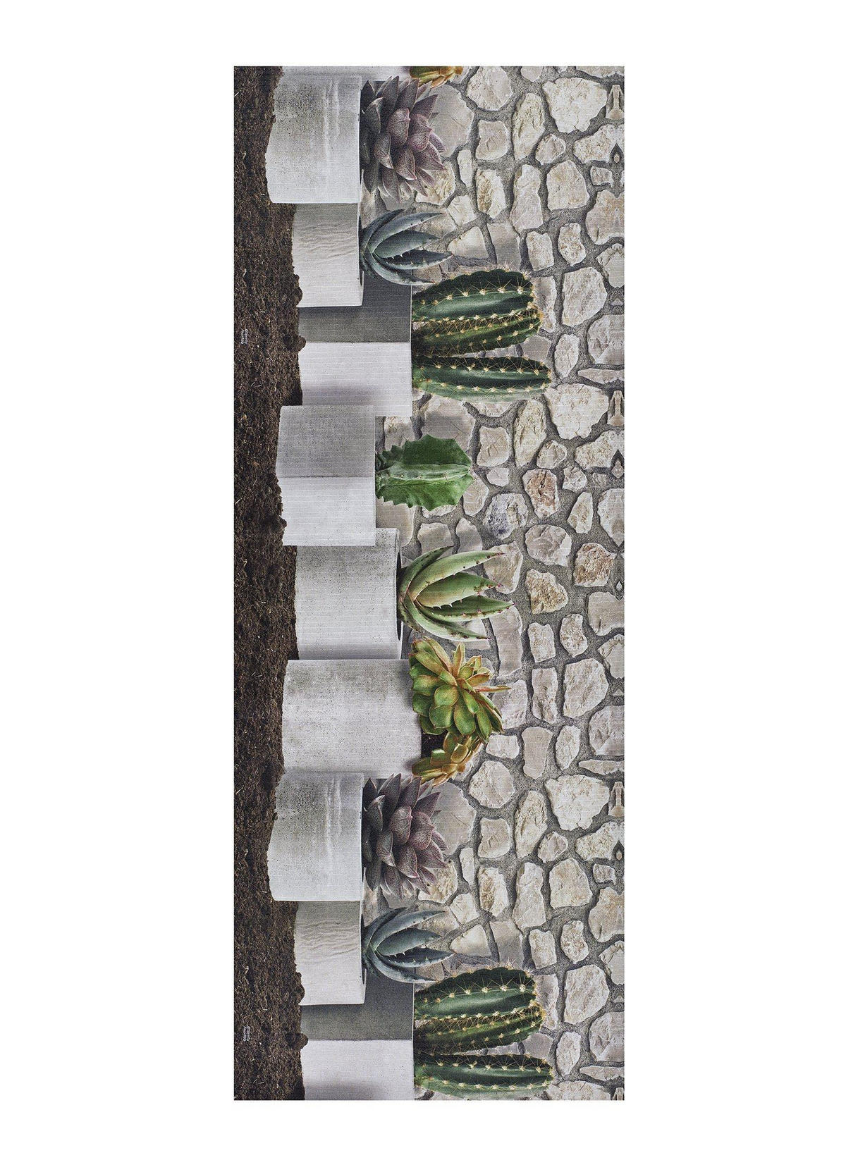 VINYL-KÜCHENTEPPICH Grau Ricci 52/100 cm - Grau, Kunststoff/Textil (52/100cm) - Atticgo