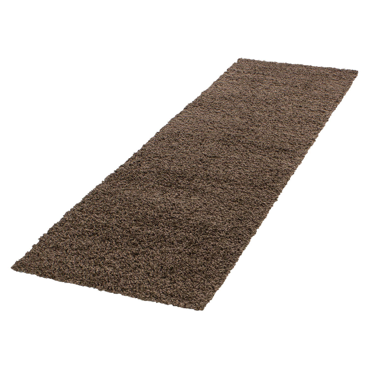TEPPICH Wohnzimmer Hochflor Einfarbig Weich Flauschig Waschbar Läufer Braun 80x250 cm – RHEIN - Braun, Textil (250/80cm) - KADIMA DESIGN