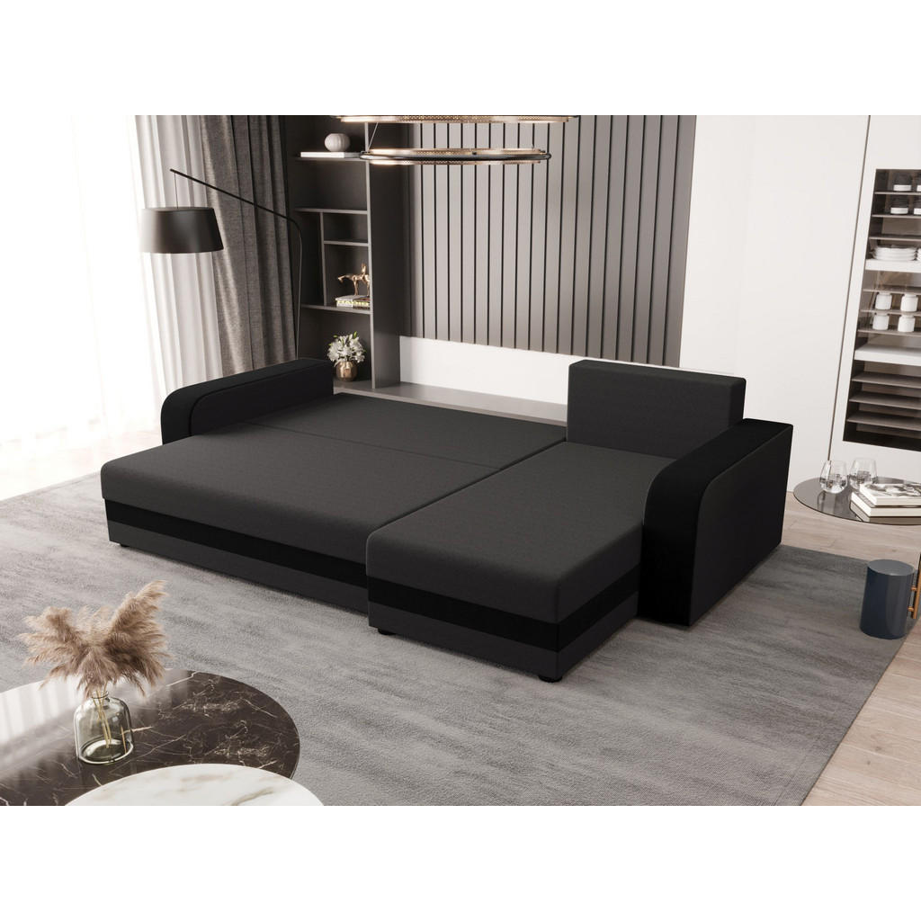 Thumbnail - Bedante Ecksofa, Dunkelgrau, Textil, 4-Sitzer, L-Form, 240x140 cm, Wohnzimmer, Sofas & Couches, Wohnlandschaften, Ecksof...