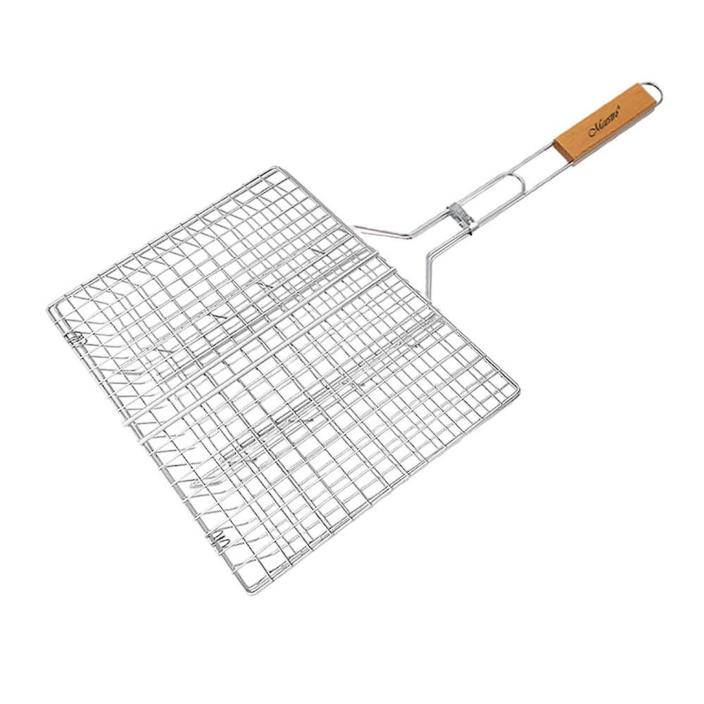 GRILLKORB Silber 30/24/3 cm MR1016 - Silberfarben, Metall (30/24/3cm) - Maestro 