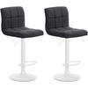 BARHOCKER 2er Set Stoff dunkelgrau - Dunkelgrau, Textil/Metall (46/94/47cm) - CLP