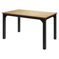 ESSTISCH Focus 140 - Schwarz/Braun, Holzwerkstoff/Metall (80/140/76cm) - MIRJAN24