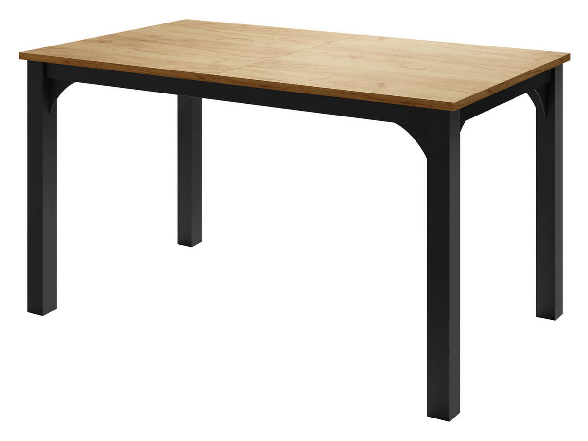 ESSTISCH Focus 140 - Schwarz/Braun, Holzwerkstoff/Metall (80/140/76cm) - MIRJAN24